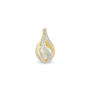 9ct gold Pearl & Diamond pendant.