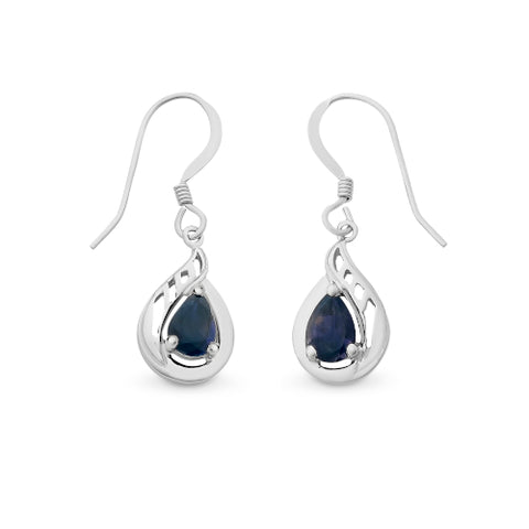Sterling silver Iolite earrings.