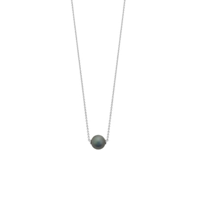 sterling silver tahitian pearl necklace