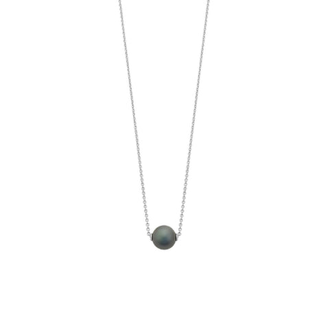 sterling silver tahitian pearl necklace