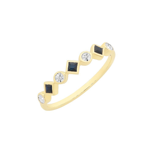 9ct sapphire Diamond ring