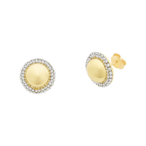 9ct silver filled crystal studs