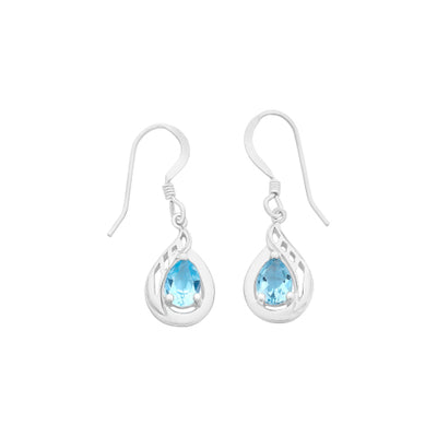 Sterling silver Topaz earrings