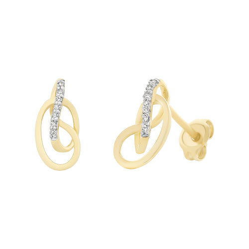 9ct gold Diamond earrings