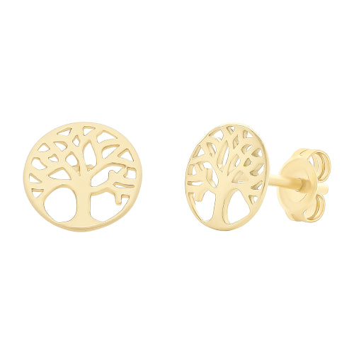 9ct gold tree of life earring