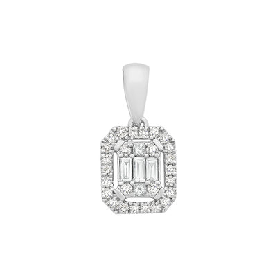 9ct white gold Diamond Pendant
