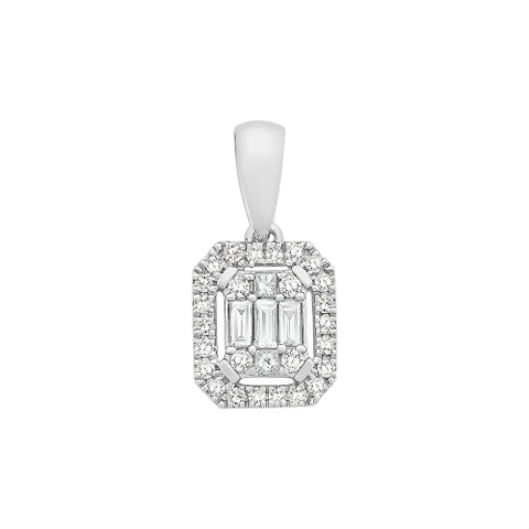 9ct white gold Diamond Pendant
