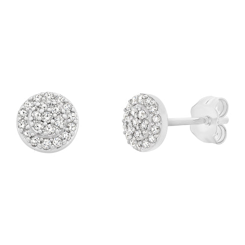 9ct white gold Diamond studs