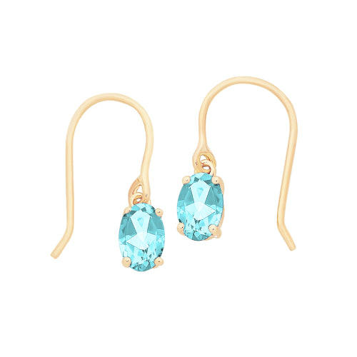 9ct Sky Blue Topaz Earring