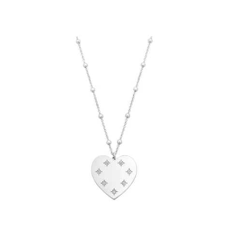 Sterling silver heart necklace