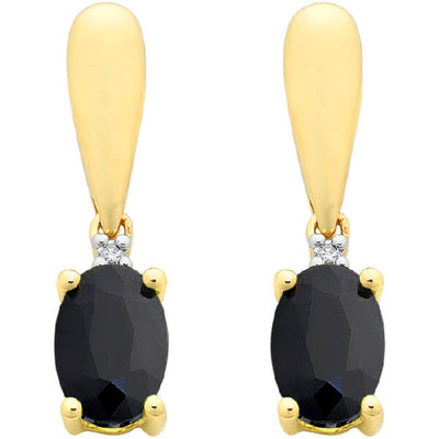 Diamond & sapphire earrings