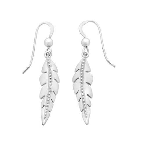 Sterling silver leaf earrings