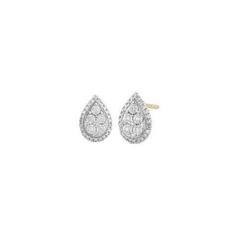 9ct gold diamond stud earrings