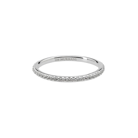 White Topaz Eternity ring by Murkani Silver