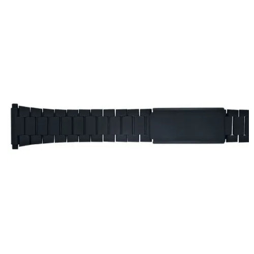 Black stainless steel watch band