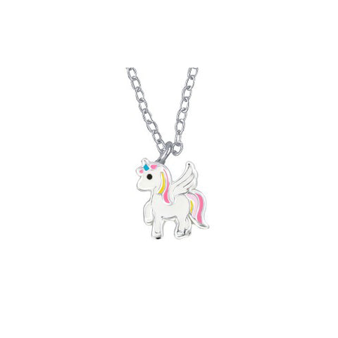 Sterling silver unicorn necklace
