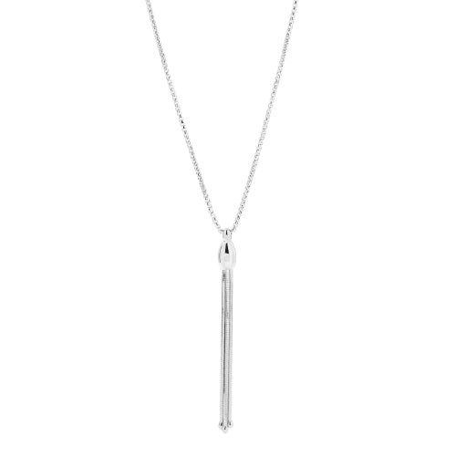 Silver tassel necklace by Najo