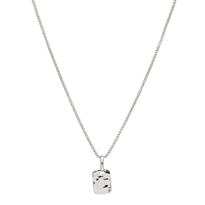 Silver tag necklace by Najo