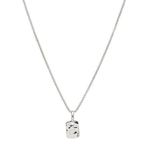 Silver tag necklace by Najo