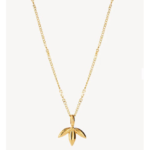 3 leaf gold plated pendant