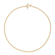 Gold plated T-bar necklace