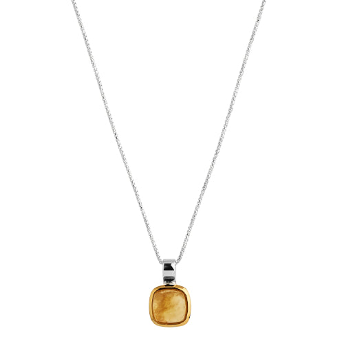 Two tone Citrine necklace