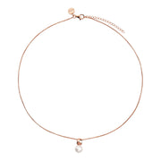 Pearl & Rose gold necklace