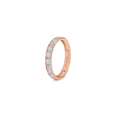 9ct rose gold solid opal ring
