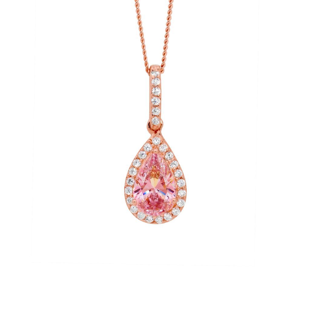 Sterling Silver CZ pendant.