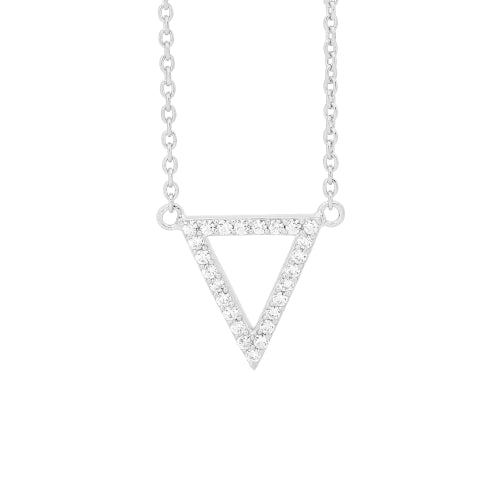 Sterling silver triangle necklace