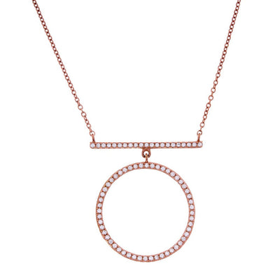 Sterling silver rose gold plate necklace