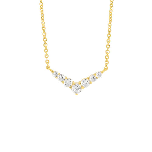 Sterling silver cz necklace