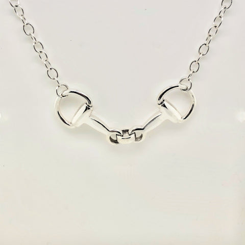 Sterling silver horsebit necklace