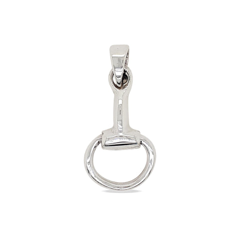 Sterling silver horsebit pendant.