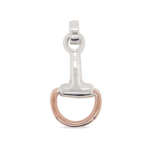 Sterling silver horse bit pendant.
