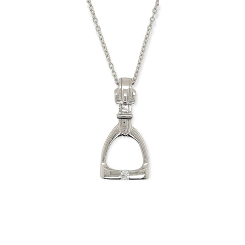 Sterling silver stirrup pendant