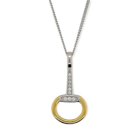 Sterling silver snaffle pendant