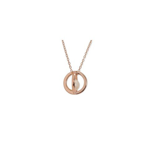 Rose gold plated pearl pendant