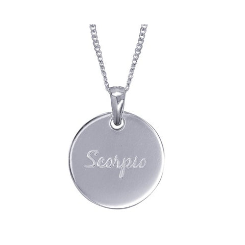 Sterling silver Scorpio necklace