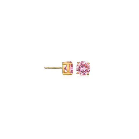 9ct gold Pink cubic zirconia earrings