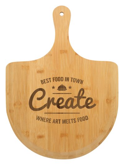 Bamboo engraved pizza board