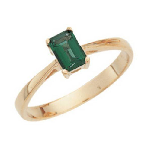 9ct gold Created Emerald Ring