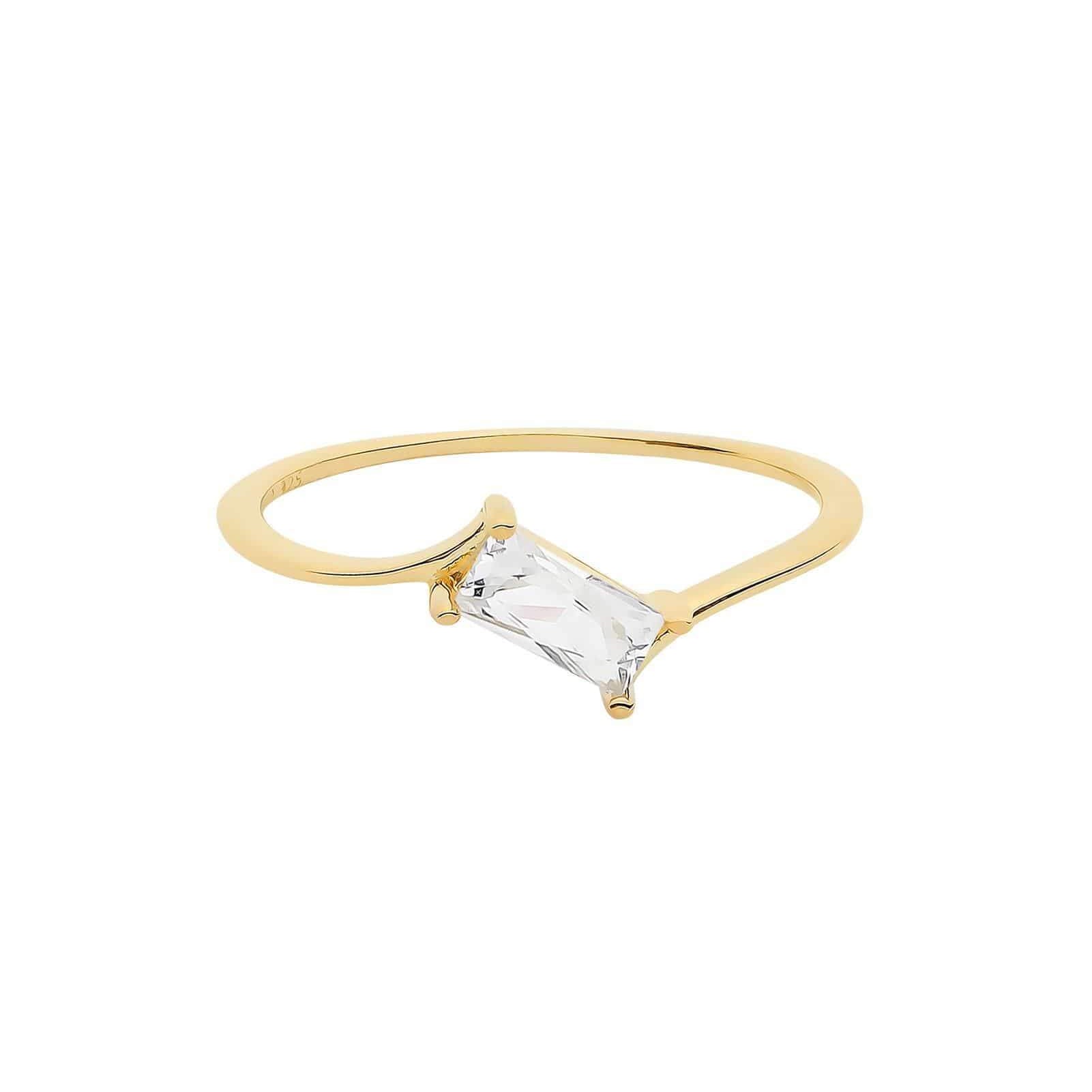 Sienna sterling silver gold plated CZ ring