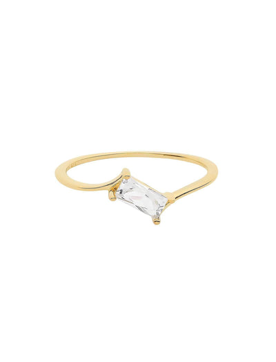 Sienna sterling silver gold plated CZ ring