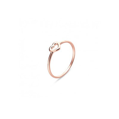 Rose gold plated heart ring