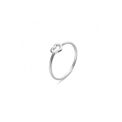 Silver heart ring