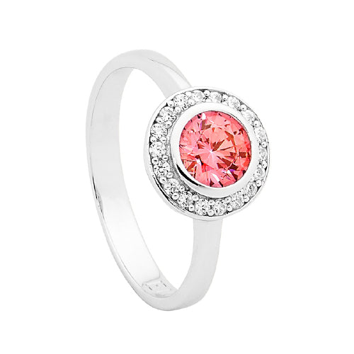 Sterling silver cubic zirconia ring