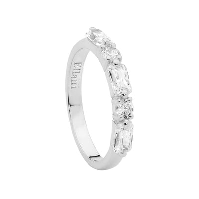 CZ Round & Baguette Ring