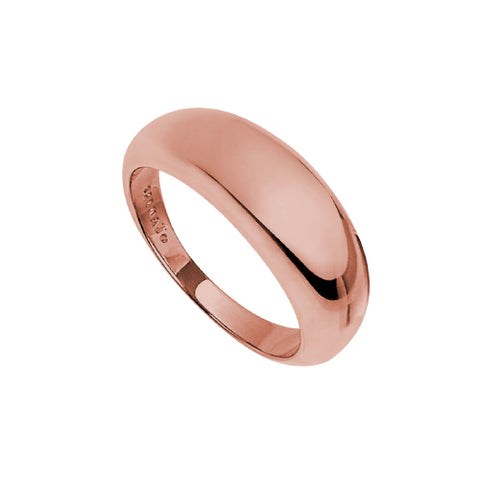 Rose gold plated dome ring