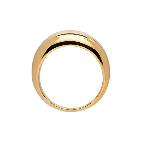 Yellow gold plated dome ring by Najo